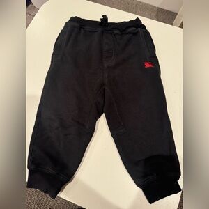 Burberry Kids boys black sweatpants size 4Y